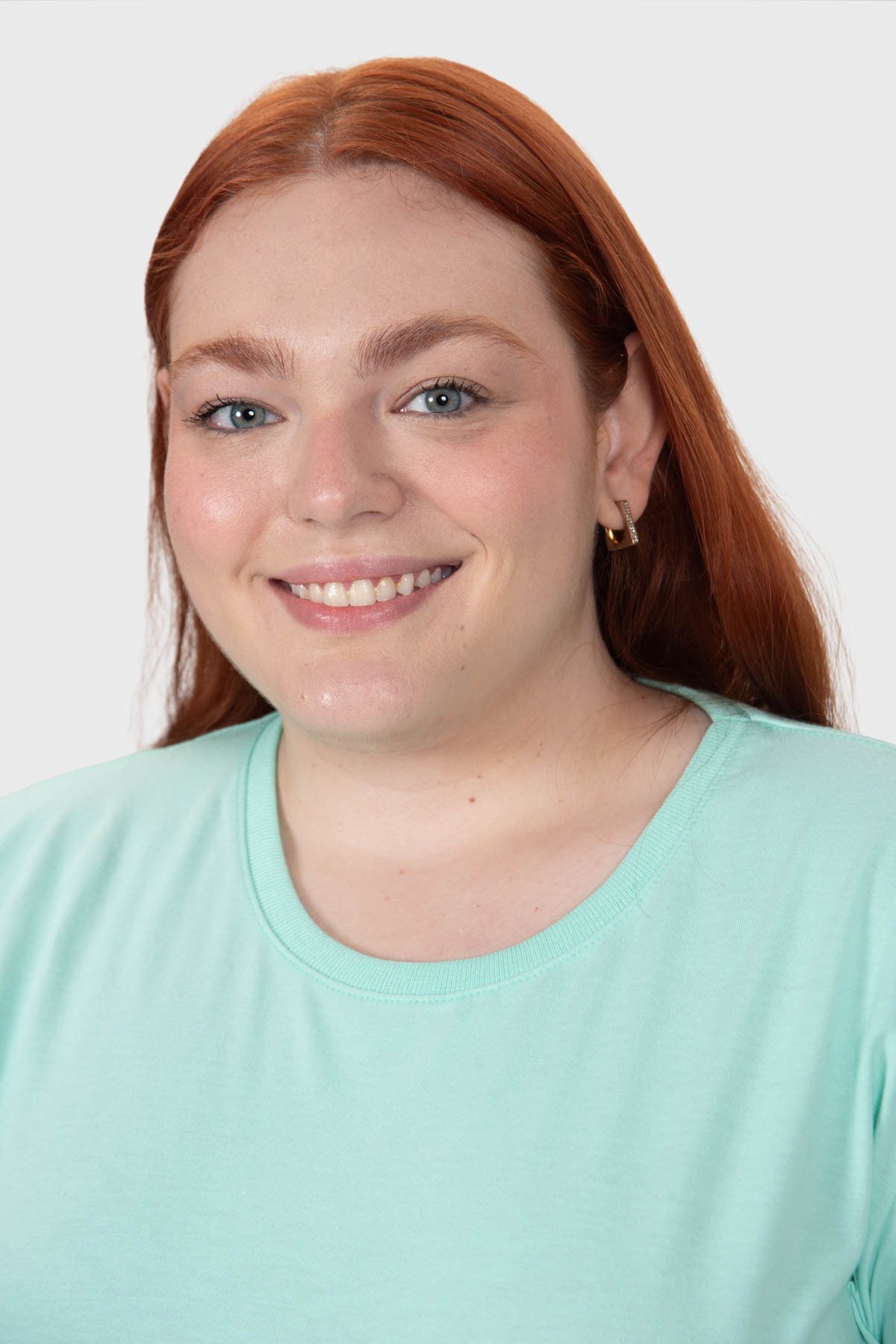 T-shirt Casual Essencial Básica Feminina Plus Size - Verde Claro - Imagem 4