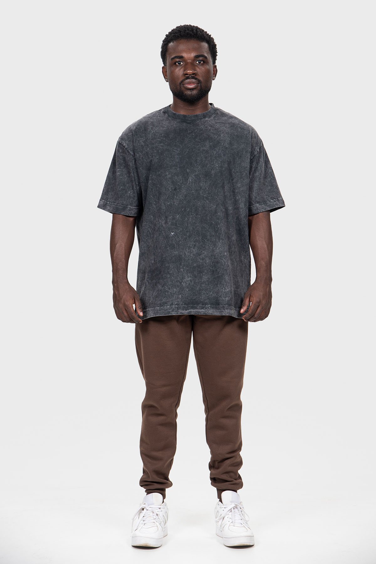 Camiseta Oversized Bulk Básica - Preto Mármore