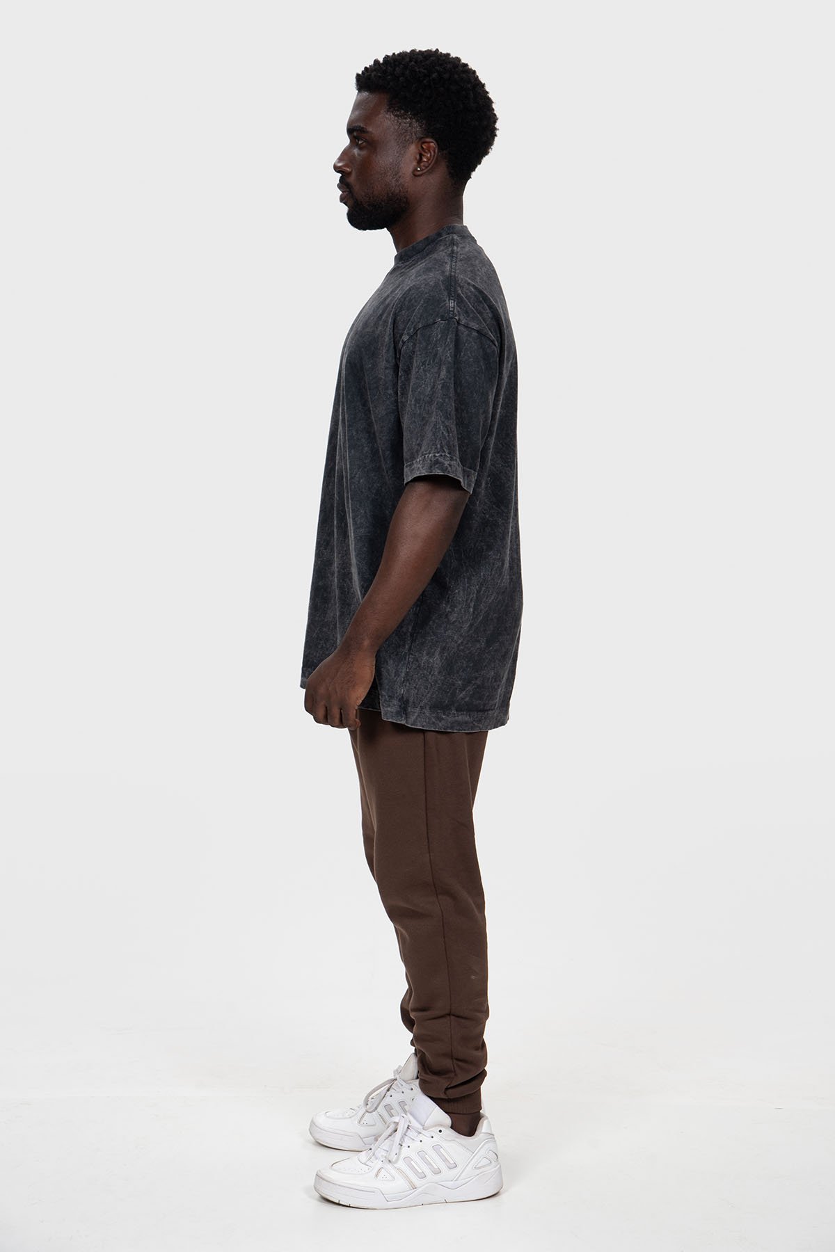 Camiseta Oversized Bulk Básica - Preto Mármore