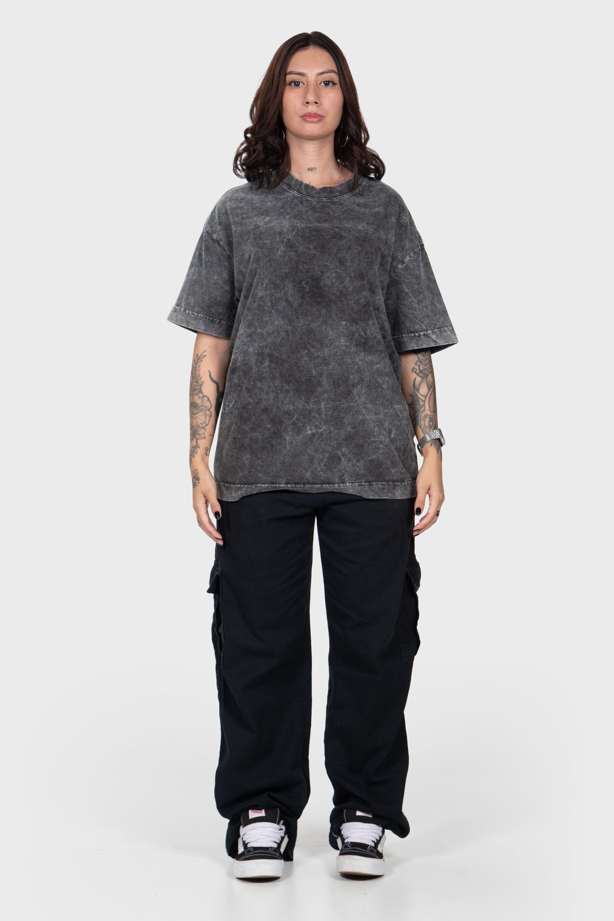 Camiseta Oversized Bulk Básica - Preto Mármore