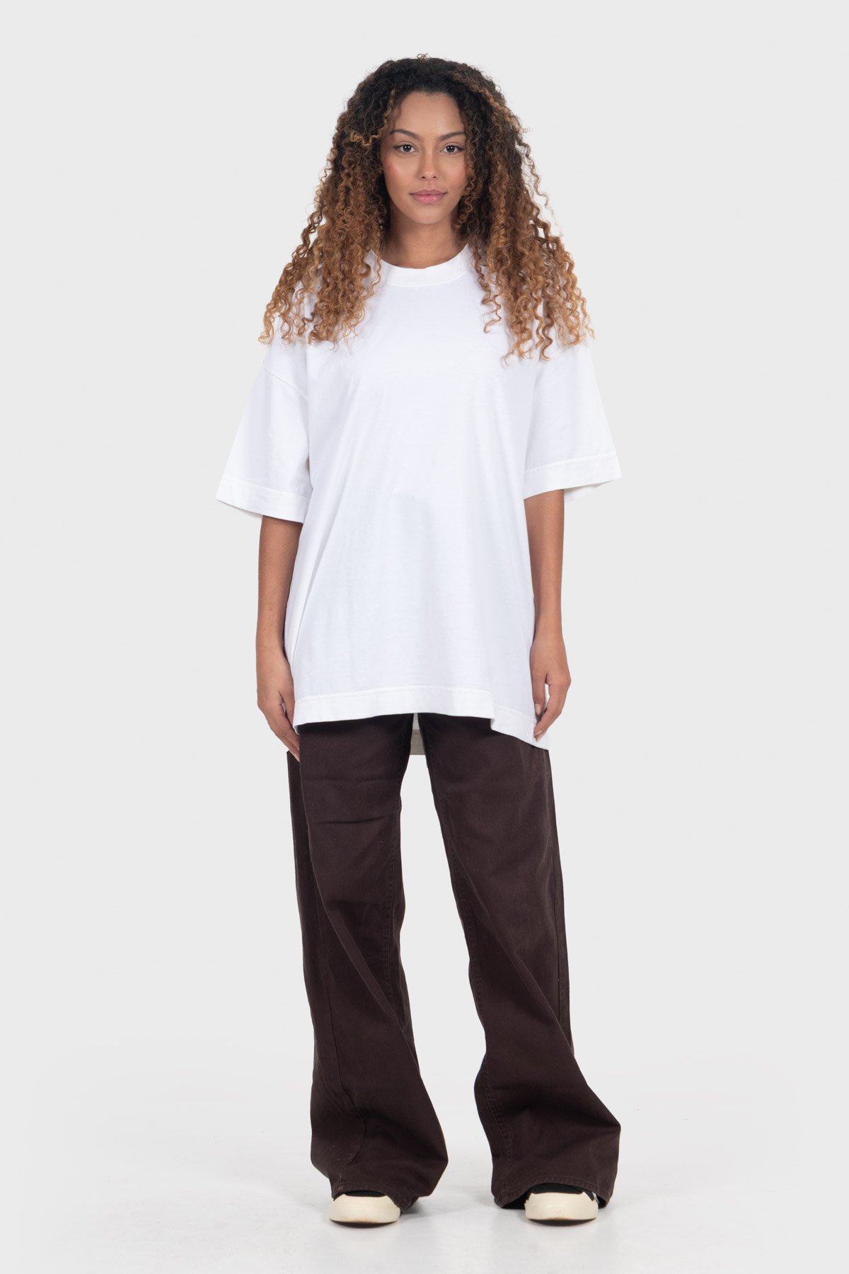 Camiseta Oversized Bulk Básica - Off White