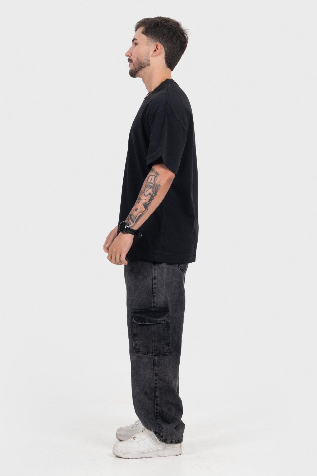 Camiseta Oversized Bulk Básica - Preta