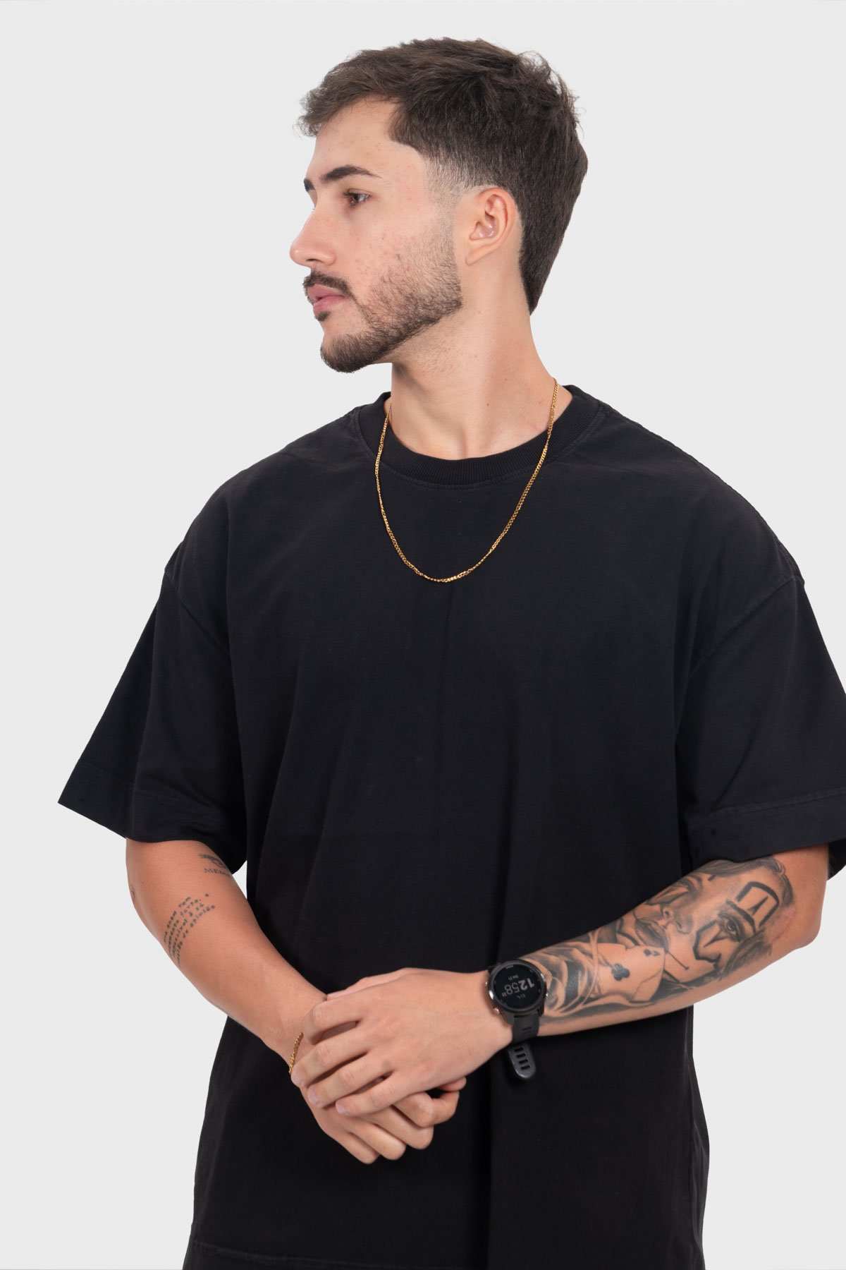 Camiseta Oversized Bulk Básica - Preta - Imagem 4