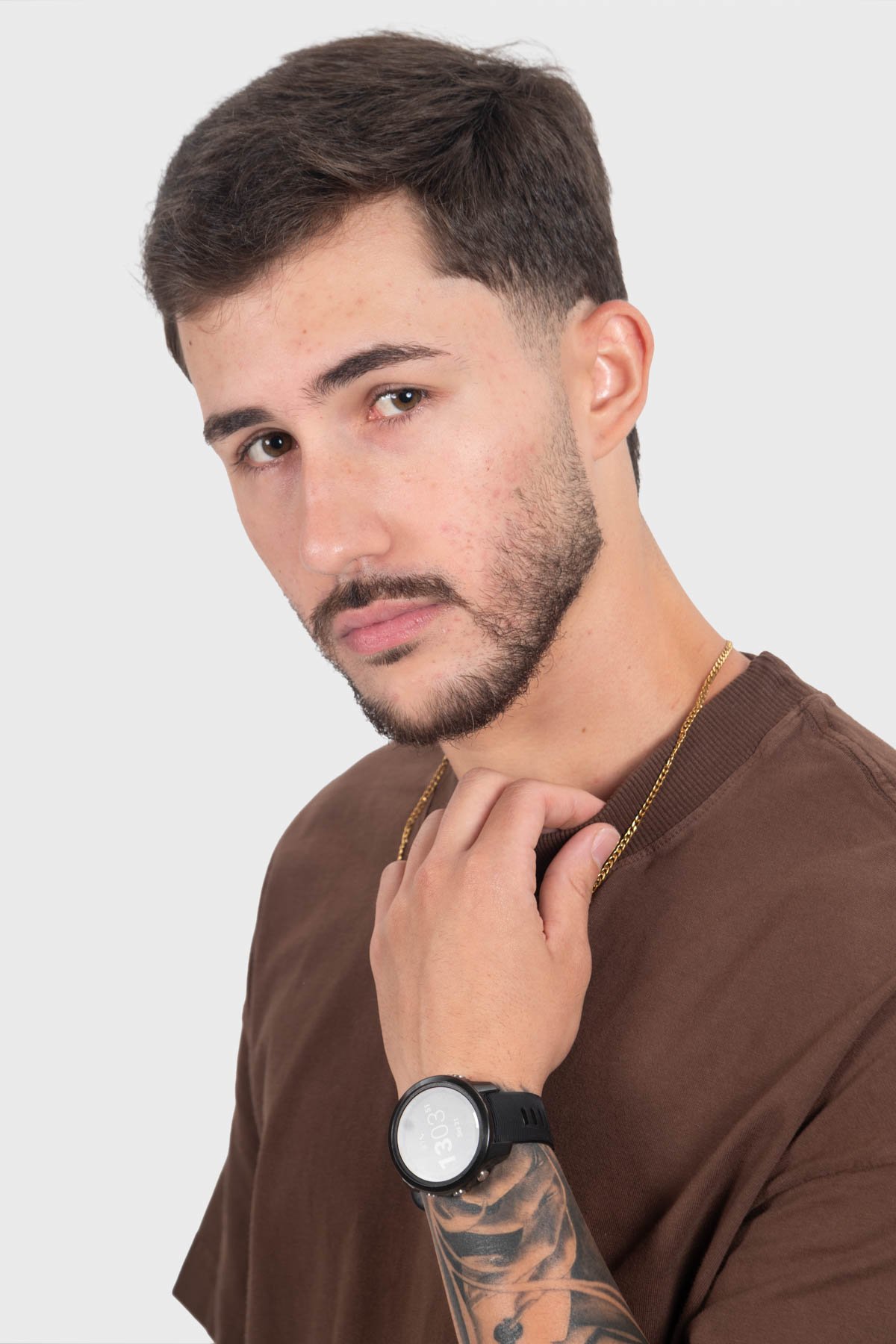 Camiseta Oversized Bulk Básica - Marrom - Imagem 5