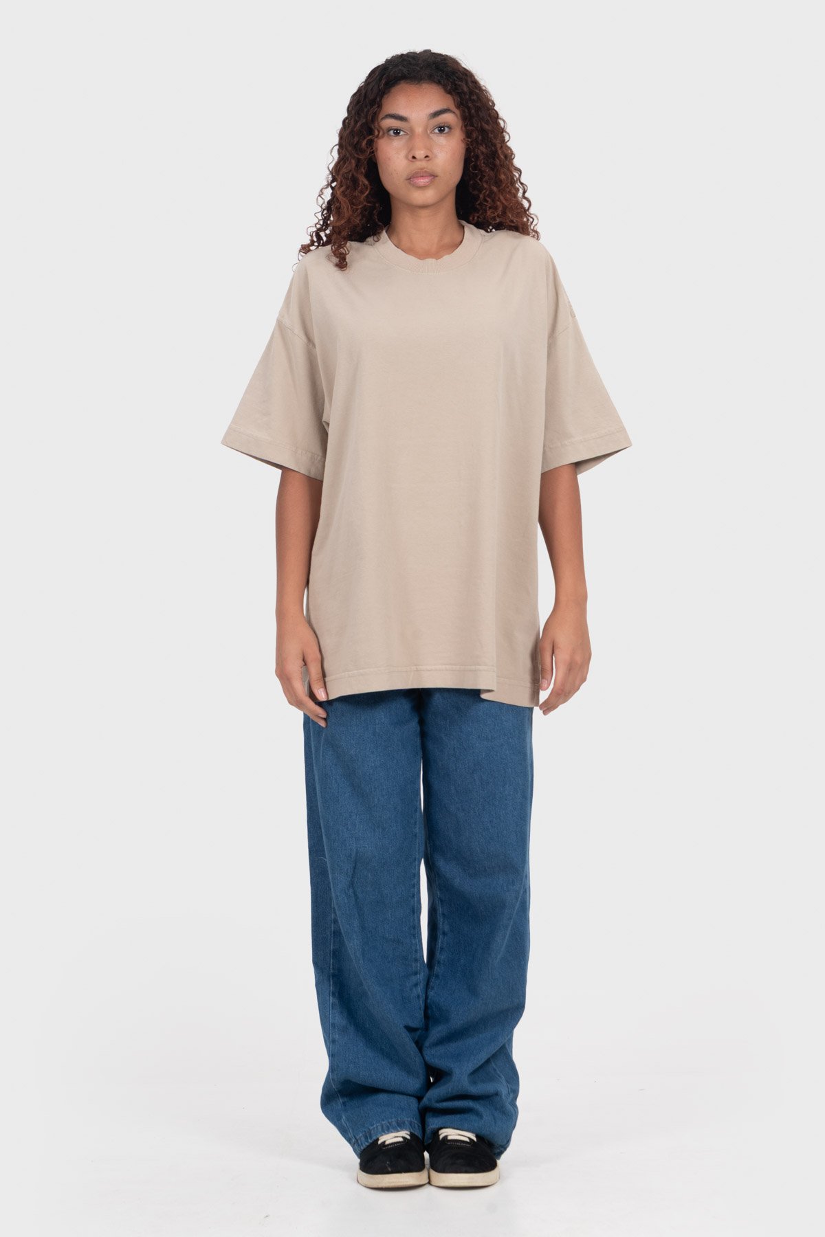 Camiseta Oversized Bulk Básica - Areia