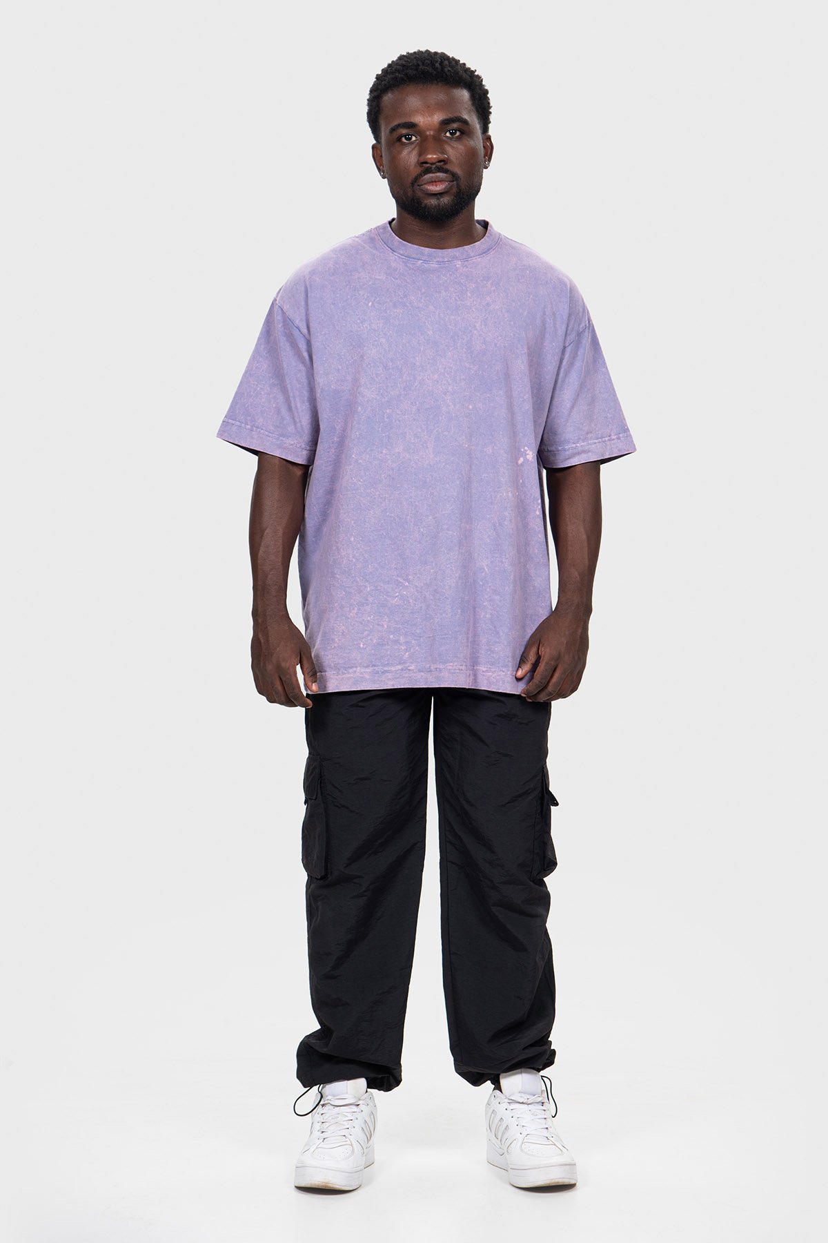 Camiseta Oversized Bulk Básica - Lilás Marmore - Imagem 4