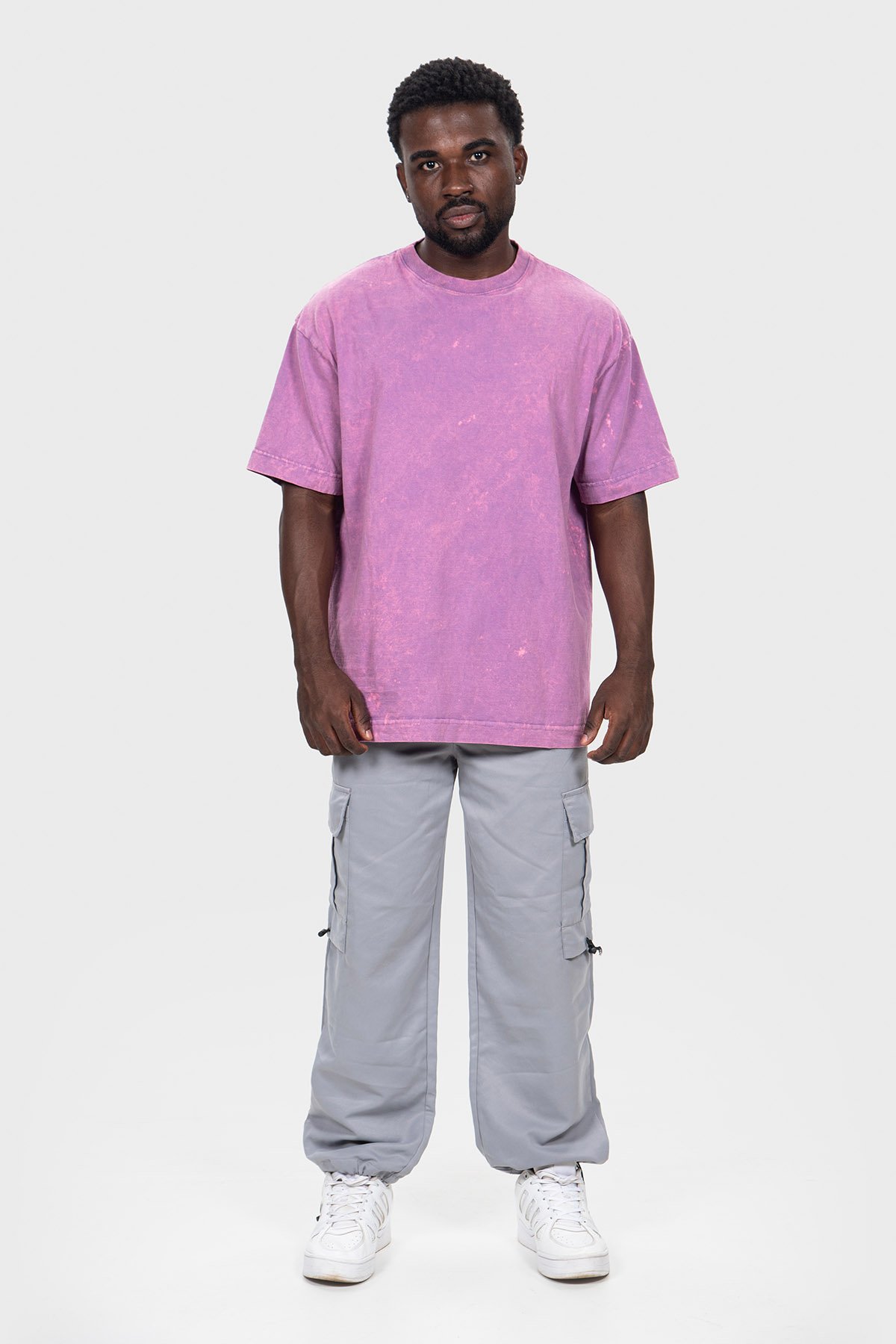 Camiseta Oversized Bulk Básica - Roxa Marmore - Imagem 3