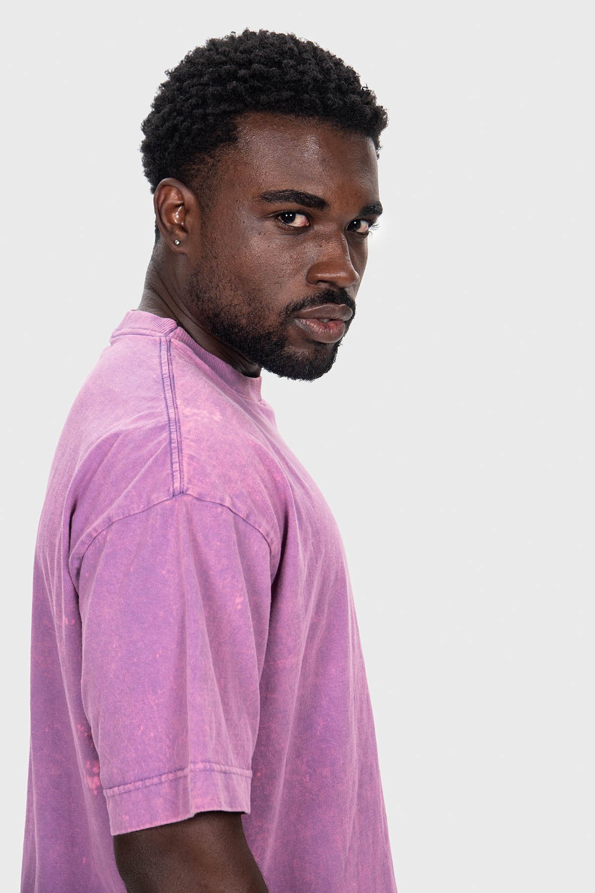 Camiseta Oversized Bulk Básica - Roxa Marmore - Imagem 5