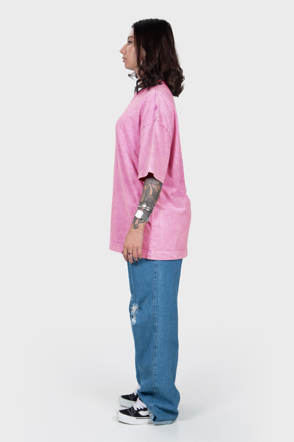 Camiseta Oversized Bulk Básica - Roxa Marmore