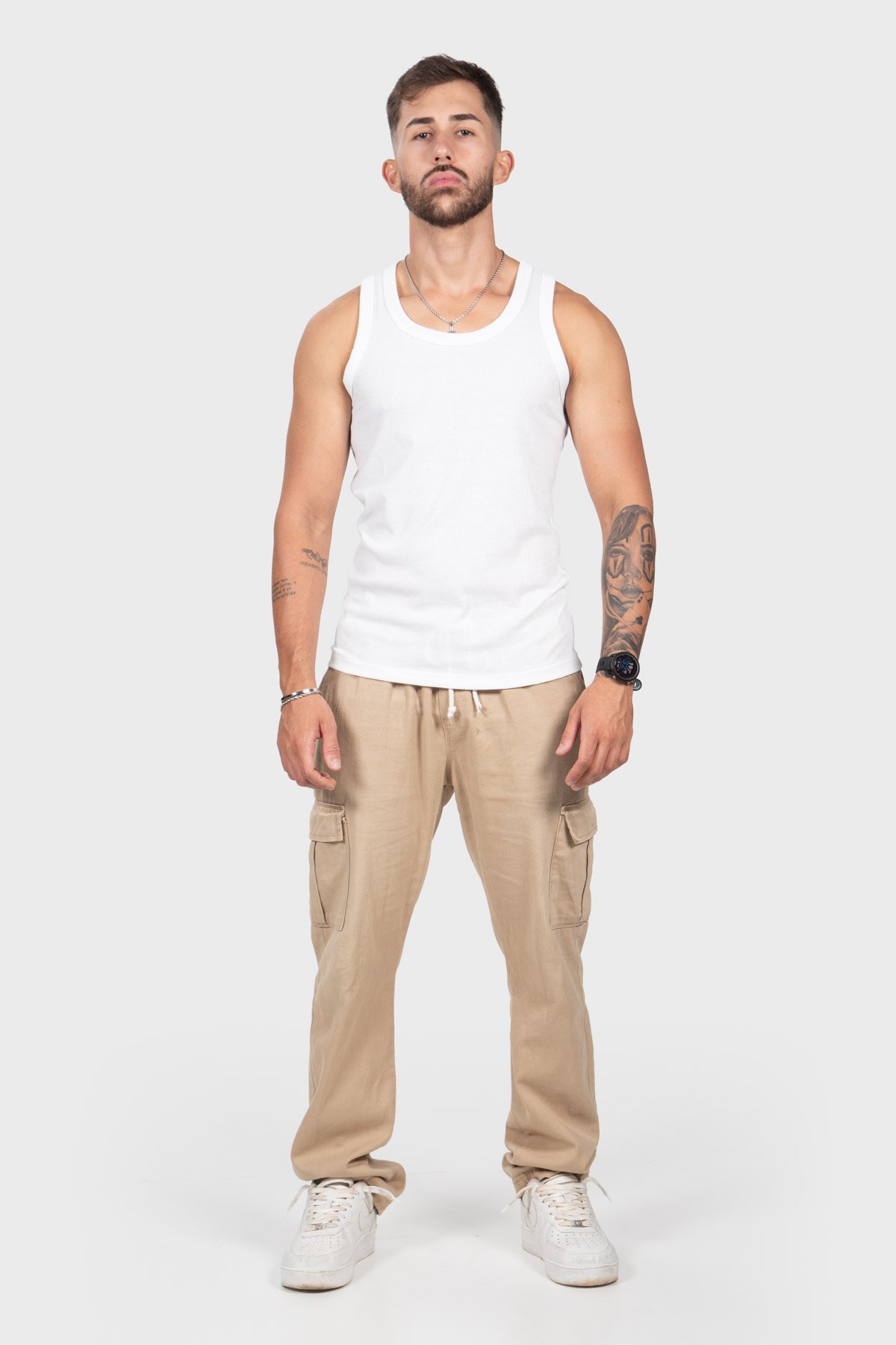 Camiseta Regata Canelada Americana - Off White