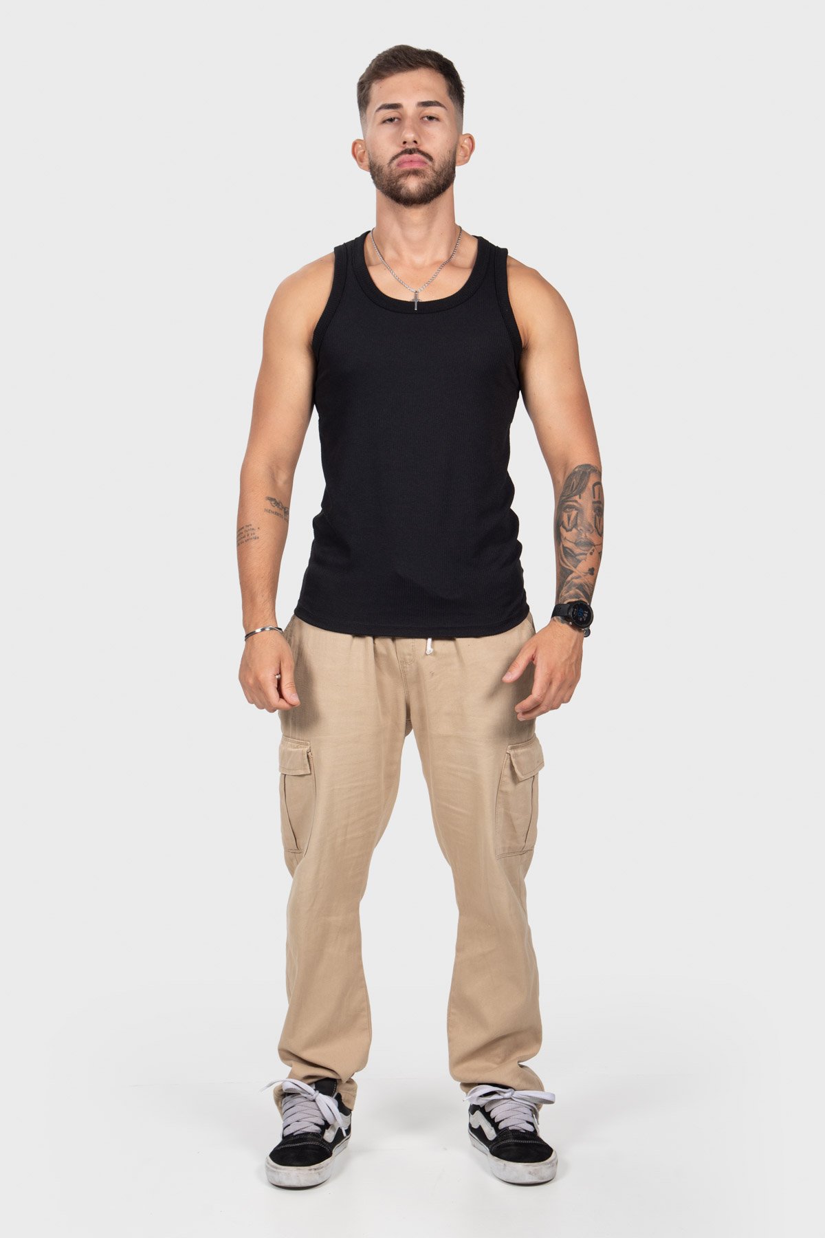 Camiseta Regata Canelada Americana - Preta