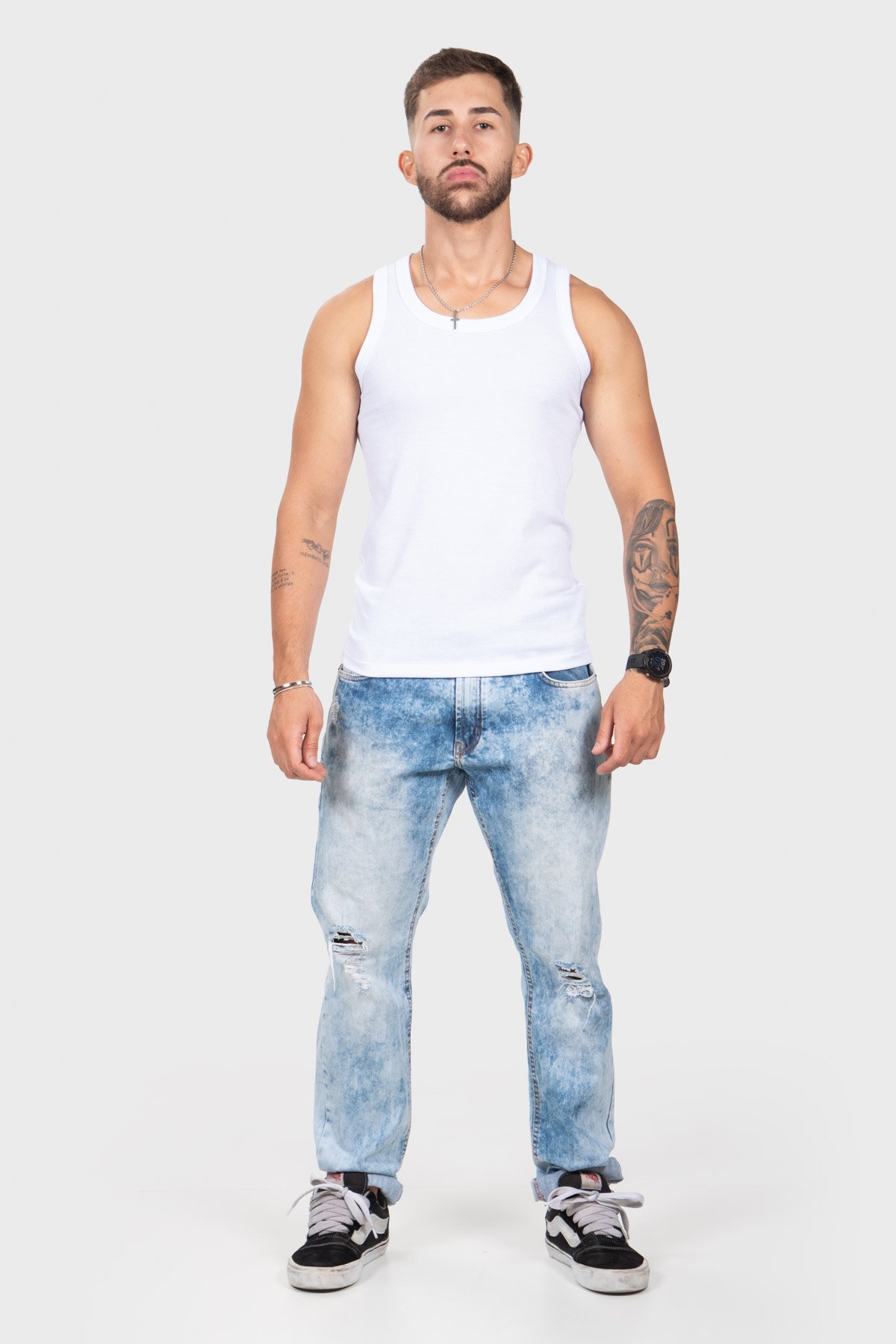 Camiseta Regata Canelada Americana - Branca