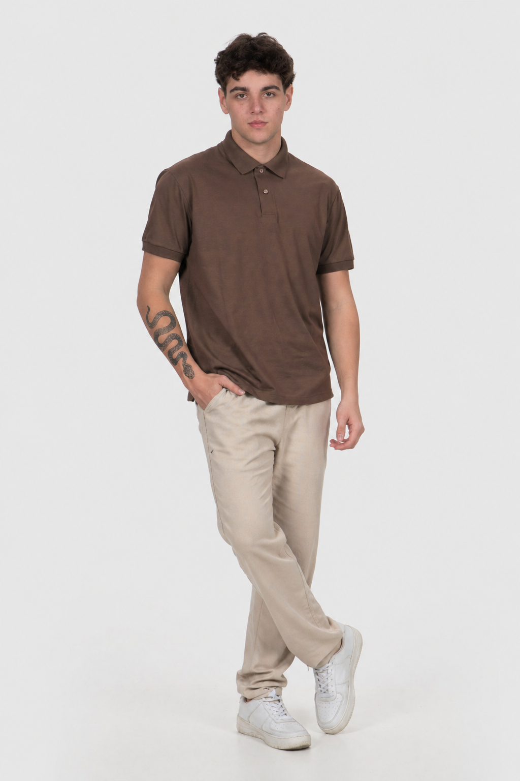 Gola Polo Classic Básica - Marrom